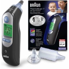 Nhiệt Kế Điện Tử Braun ThermoScan 7 IRT6520 - Đo Nhiệt Độ Chính Xác, Cảnh Báo Sốt, Thiết Kế Nhỏ Gọn, Dễ Dùng cho Trẻ Em