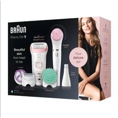 Bộ làm đẹp Braun Silk-épil 9 - Máy tẩy lông khô & ướt với 8 phụ kiện, công nghệ MicroGrip, phù hợp cho mặt và body, làn da mịn màng lâu dài.