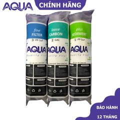 Bộ lõi lọc nước AQUA chính hãng 1 2 3 - Giải pháp tối ưu cho máy lọc nước gia đình, bảo vệ sức khỏe và nguồn nước sạch