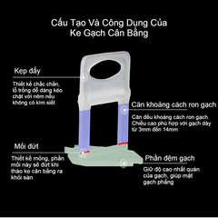 Ke Cân Bằng Ốp Lát Gạch 1 Kg - Giải Pháp Thi Công Đảm Bảo Độ Phẳng 100% Cho Công Trình Xây Dựng, Tăng Tính Thẩm Mỹ