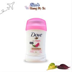 Lăn Khử Mùi Dove Go Fresh Hương Lựu 40g - Ngăn Mùi 48H, Dưỡng Ẩm Da Dưới Cánh Tay, Thoải Mái Cả Ngày