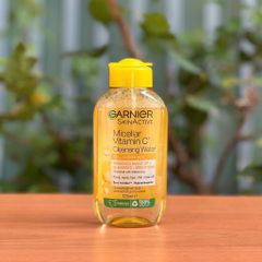 Nước Tẩy Trang Garnier Vitamin C Làm Sáng Da - Cleansing Water 125ml Cho Da Sạm Màu, Sạch Nhờn, Không Gây Kích Ứng