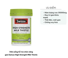 Viên uống thải độc gan SWISSE HIGH STRENGTH MILK THISTLE 35,000MG 60v 289998