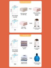 Túi Hút Chân Không Siêu Dày Trong Suốt - Giải Pháp Lưu Trữ Quần Áo, Chăn Màn Tiện Lợi & Bền Bỉ cho Mọi Gia Đình