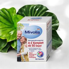 Vitamin Tổng Hợp Mivolis A-Z Depot Đức cho Người Trên 50 Tuổi - Bổ Sung 24 Vitamin và Khoáng Chất Tăng Cường Sức Khỏe, Chống Mệt Mỏi