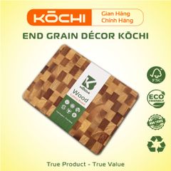 Thớt GhépCaro End Grain Décor KŌCHI - Thớt gỗ Cao Cấp - Thớt gỗ kháng khuẩn - Không hóa chất - Kích Thước lên đến 40 cm
