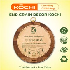 Thớt GhépCaro End Grain Décor KŌCHI - Thớt gỗ Cao Cấp - Thớt gỗ kháng khuẩn - Không hóa chất - Kích Thước lên đến 40 cm