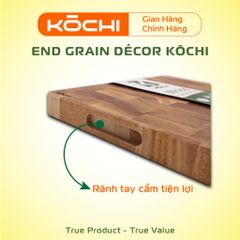 Thớt GhépCaro End Grain Décor KŌCHI - Thớt gỗ Cao Cấp - Thớt gỗ kháng khuẩn - Không hóa chất - Kích Thước lên đến 40 cm