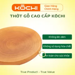 Thớt Gỗ Xà Cừ KŌCHI Tròn Nhiều Kích Thước - Dày 2.5cm - Gỗ Nguyên Tấm, Không lên dăm, Chống Nứt, Không Hóa Chất, Dụng Cụ Nhà Bếp Cao Cấp