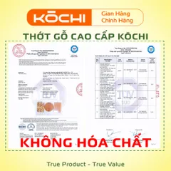 Thớt Gỗ Xà Cừ KŌCHI Tròn Nhiều Kích Thước - Dày 2.5cm - Gỗ Nguyên Tấm, Không lên dăm, Chống Nứt, Không Hóa Chất, Dụng Cụ Nhà Bếp Cao Cấp
