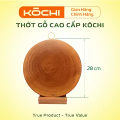 Thớt Gỗ Xà Cừ KŌCHI Tròn Nhiều Kích Thước - Dày 2.5cm - Gỗ Nguyên Tấm, Không lên dăm, Chống Nứt, Không Hóa Chất, Dụng Cụ Nhà Bếp Cao Cấp