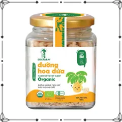 Đường hoa dừa hữu cơ Sokfarm 160g dành cho bé - Đường tự nhiên an toàn, ngọt thanh, thích hợp cho món ăn và thức uống cho trẻ em
