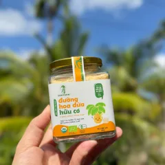 Đường hoa dừa hữu cơ Sokfarm 160g dành cho bé - Đường tự nhiên an toàn, ngọt thanh, thích hợp cho món ăn và thức uống cho trẻ em