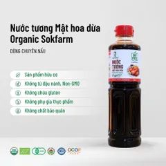 Nước Tương Mật Hoa Dừa Organic Sokfarm - Nguyên Bản, 100% Hữu Cơ, 86% Mật Hoa Dừa & Muối Biển Tự Nhiên - Tiêu Chuẩn Xuất Khẩu Mỹ, Châu Âu