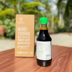 Nước tương mật hoa dừa organic Sokfarm cho bé 200ml - Hương vị tự nhiên, hỗ trợ tiêu hóa, không gluten, không GMO