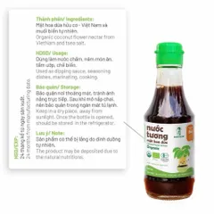 Nước tương mật hoa dừa organic Sokfarm cho bé 200ml - Hương vị tự nhiên, hỗ trợ tiêu hóa, không gluten, không GMO