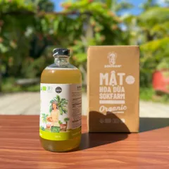 Giấm Mật Hoa Dừa Organic Sokfarm 500ml - Giấm Tự Nhiên Giàu Khoáng Chất Hỗ Trợ Tim Mạch và Tiêu Hóa, Sản Phẩm Hữu Cơ Chất Lượng Cao