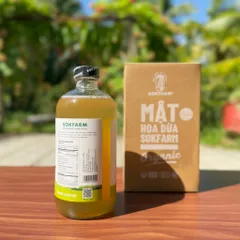 Giấm Mật Hoa Dừa Organic Sokfarm 500ml - Giấm Tự Nhiên Giàu Khoáng Chất Hỗ Trợ Tim Mạch và Tiêu Hóa, Sản Phẩm Hữu Cơ Chất Lượng Cao