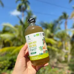 Giấm Mật Hoa Dừa Organic Sokfarm 500ml - Giấm Tự Nhiên Giàu Khoáng Chất Hỗ Trợ Tim Mạch và Tiêu Hóa, Sản Phẩm Hữu Cơ Chất Lượng Cao