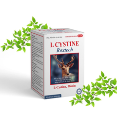 Viên uống L-Cystine ROXTECH bổ sung Biotin hỗ trợ tóc chắc khỏe, mọc tóc, giảm gãy rụng - 60 viên cho mái tóc hoàn hảo.