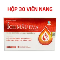 Cao ích mẫu eva An Nguyệt San - Thực phẩm chức năng điều hòa kinh nguyệt, giảm đau bụng kinh - Hộp 30 viên tự nhiên