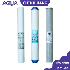 Bộ Lõi Lọc Nước AQUA Chính Hãng - Combo 3 Lõi Lọc Thô 20 Inch, Sợi Bông PP, Chất Lượng Nước Sạch, An Toàn Cho Gia Đình