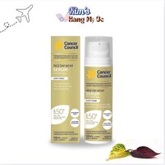 Serum Chống Nắng Dưỡng Ẩm Cancer Council Face Day Wear SPF50+ 50ml - Bảo Vệ Da, Dưỡng Ẩm, Thẩm Thấu Nhanh, Không Gây Bít Lỗ Chân Lông