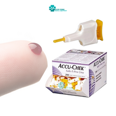 Kim Lấy Máu Đầu Ngón Tay Accu-Chek Safe-T-Pro Uno - Hộp 200 Kim Bấm Tiện Lợi, An Toàn, Giảm Đau, Dễ Sử Dụng