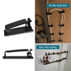 Nẹp Dây Điện Dán Tường Siêu Dính - Kẹp Giữ Dây Cáp Gọn Gàng, Chống Rối Cho Không Gian Sống và Làm Việc Thẩm Mỹ