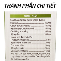 Viên uống Vương Niệu Khang EUCARE - Giảm u xơ phì đại tuyến tiền liệt, hỗ trợ tiểu đêm, bí tiểu - 50 viên