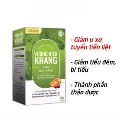 Viên uống Vương Niệu Khang EUCARE - Giảm u xơ phì đại tuyến tiền liệt, hỗ trợ tiểu đêm, bí tiểu - 50 viên