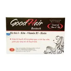 Viên uống Good Hair ROXTECH - Hỗ trợ giảm bạc tóc, gãy rụng, bổ sung hà thủ ô, biotin, vitamin B5 - 30 viên từ ROSTEX PHARMA USA