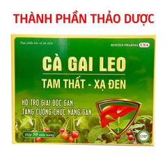 Viên Uống Bổ Gan Cà Gai Leo Tam Thất Xạ Đen - Giải Độc Gan, Mát Gan, Hỗ Trợ Chức Năng Gan, 50 Viên ROSTEX PHARMA USA