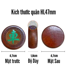 Bộ Cờ Tướng Gỗ Hamlock Đỏ 47mm Khắc Nổi Viền Hoa Văn - Đồ Chơi Giải Trí Truyền Thống Cho Gia Đình
