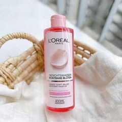 Nước Hoa Hồng L'Oreal Pháp 400ml - Toner Se Khít Lỗ Chân Lông, Cân Bằng Độ pH, Dưỡng Sáng Da, Làm Mịn Da