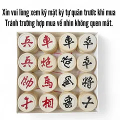 Bộ Cờ Tướng Gỗ Bạch Dương Tự Nhiên Khắc Chìm - Giải Trí Truyền Thống, Kích Thước Đa Dạng, Quà Tặng Thú Vị