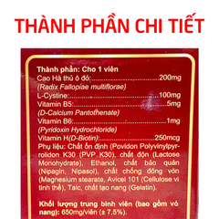 Hà Thủ Ô Roxtech 30 Viên - Tăng Cường Sức Khỏe Tóc, Đen Tóc, Giảm Bạc Sớm, Giảm Rụng Tóc, Dưỡng Ẩm Mượt Mà