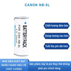 Pin Máy Ảnh Canon NB-9L (NB9L) Dùng Cho ELPH 510 520 530 HS IXUS 1000 1100 500 - Pin Lithium Chất Lượng Cao, Tuổi Thọ Lâu Dài
