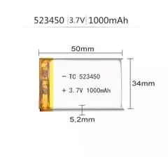 Pin Sạc 1000mAh 523450 với Mạch Bảo Vệ - Thiết Bị Phụ Kiện Số, Dung Lượng Cao, Sạc Nhanh, Bảo Vệ An Toàn