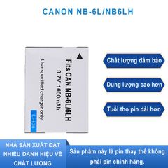 Pin Máy Ảnh Canon NB-6L 3.7V 1600mAh - Tương Thích với Canon PowerShot D10, D20, ELPH 500, S90, S95, SD1200 IS, SD3500 IS