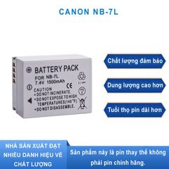 Pin máy ảnh Canon NB-7L Lithium - Tương thích Powershot G10, G11, G12, SX30IS, PC1305 - Chất lượng cao và bền lâu