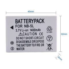 Pin máy ảnh Canon NB-5L 3.7V 1400mAh - Phụ kiện cho Canon PowerShot S95, S100, SX200, IXUS 800IS, 850IS, 860IS