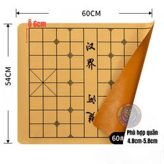 Thảm Chơi Cờ Tướng Hai Mặt - Kích Thước #50 #60 #70, Chất Liệu Da PU, Bàn Cờ Thông Minh Không Kèm Quân Cờ