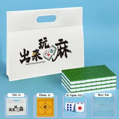 Combo 144 Quân Bài Mạt Chược Size #30 Kèm Phụ Kiện - Cờ Mahjong Chất Liệu Nhựa Melamin, Đồ Chơi Sưu Tầm Giải Trí Thú Vị