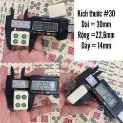 Combo 144 Quân Bài Mạt Chược Size #30 Kèm Phụ Kiện - Cờ Mahjong Chất Liệu Nhựa Melamin, Đồ Chơi Sưu Tầm Giải Trí Thú Vị