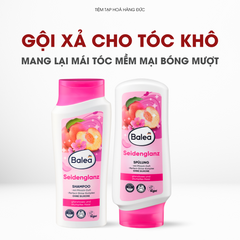 Bộ Dầu Gội Xả Balea Nature Beauty - Dưỡng Tóc Xỉn Màu Thiếu Sức Sống, Tóc Mềm Mượt, Thuần Chay, Không Silicone, Hương Đào Tươi Mát