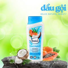 Dầu Gội Balea Đức - Dưỡng Ẩm Cho Tóc Khô & Da Đầu Gàu, Chiết Xuất Dừa & Đu Đủ, Vitamin B3/B5, Vegan, Tóc Mềm Mượt, Sáng Bóng