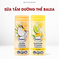 Sữa Tắm Dưỡng Thể Balea 300ml - Dưỡng Ẩm Sâu, Hương Tươi Mát, pH Trung Tính, Phù Hợp Da Nhạy Cảm, Sản Phẩm Thuần Chay