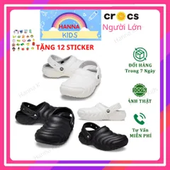 Dép Sục Unisex Classic Lined Overpuff Clog Cross HannaKids - Dép Chống Trơn, Ấm Êm Cho Người Lớn, Không Mùi, Nhiều Size