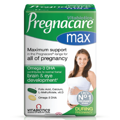 Viên uống Vitamin bầu Pregnacare Max Anh Quốc - Bổ sung Canxi, Omega 3 DHA, Hỗ trợ Mẹ & Bé Khỏe Mạnh trong Thai Kỳ